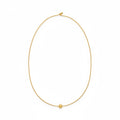 ALIÉA Selene Y-halskæde i 18K guldbelagt rustfrit stål med elegant snake chain og dekorativ guldkugle.